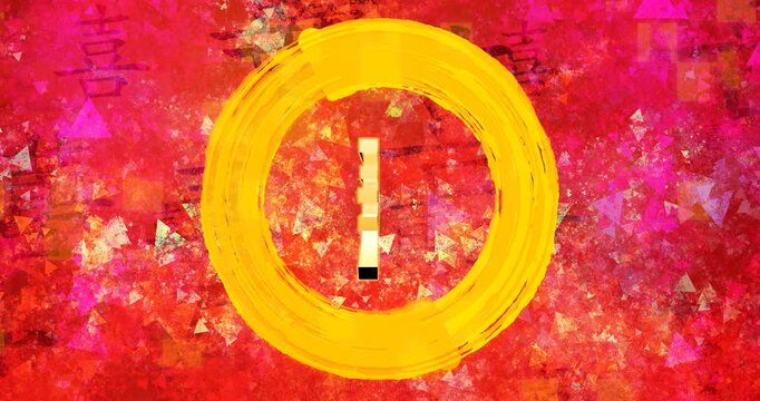 Longevity in Chinese Calligraphy on Creative Paint Background