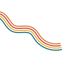 Retro Groovy Lined Illustration