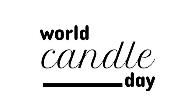 world candle day minimalist black and white lettering for global awareness