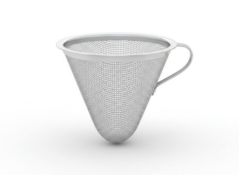 Mesh kitchen funnel for liquids.
