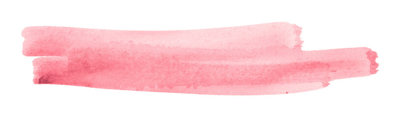 pink watercolor background. Artistic hand paint. Isolated on transparent background.