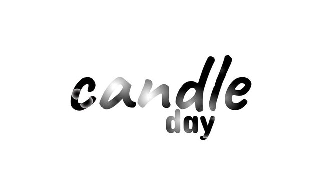 world candle day text graphic with black ink dripping effect for celebration