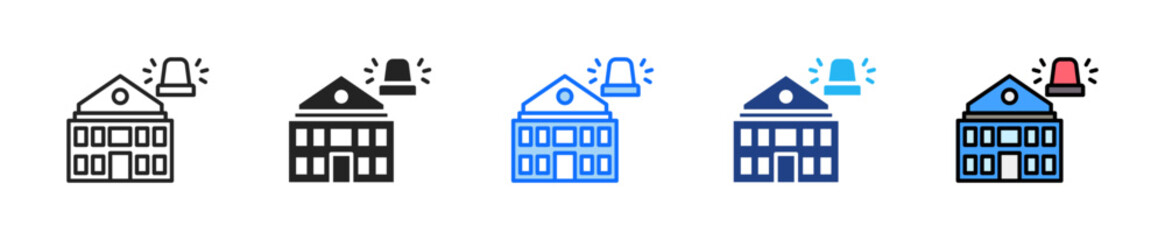 Terror Alert Icon Set Multiple Style Collection