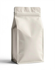 Blank Coffee Bean Bag Side View on White