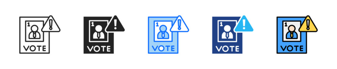 Referendum Risk Icon Set Multiple Style Collection
