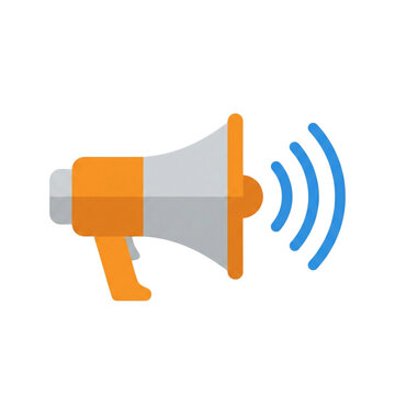 Megaphone Vector Icon Isolated on White Background