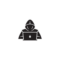hacker vector illustration silhouette