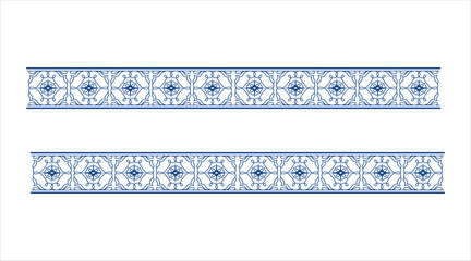 Blue ornamental border design vector illustration