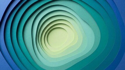 Obraz premium Abstract Layered Gradient Design in Blue and Green Tones Creating a Calming Atmosphere