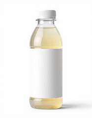Blank Clear Juice Bottle Isolated on White Background