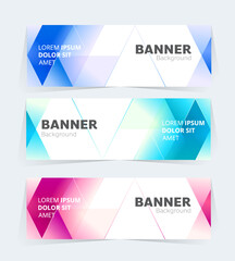 Geometric banner design with vector presentation template.