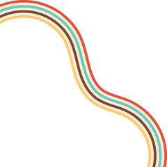 Retro Groovy Lined Illustration