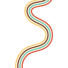 Retro Groovy Lined Illustration