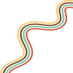 Retro Groovy Lined Illustration