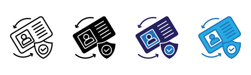 Verification Icon Multi Style Vector Illustration