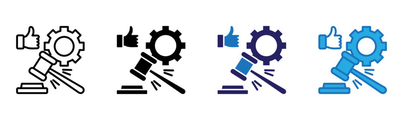 Fototapeta premium Judgement Icon Multi Style Vector Illustration