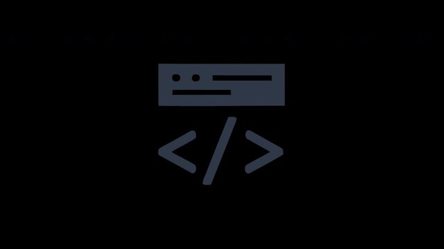 Conceptual video illustrating server-side coding and backend development for modern web applications and digital infrastructure projects