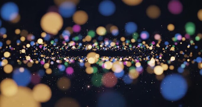 Colorful Glittering Lights Blurred Background Video.