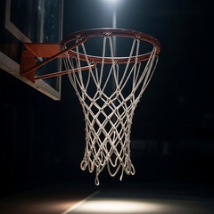 march madness, Basketball Hoop Net Close Up Sports Arena Lighting