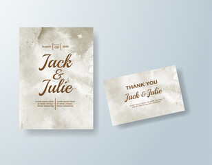 Obraz premium Wedding invitation with abstract splash watercolor