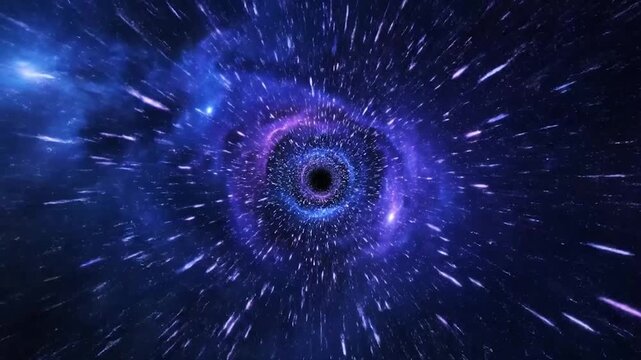 Vibrant Cosmic Swirl with Purple and Blue Tones.
