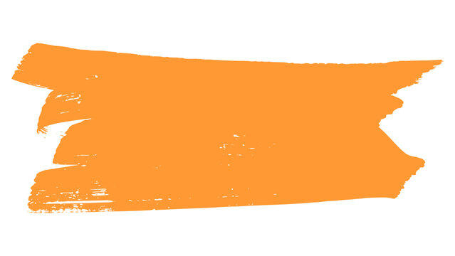 Blocky Orange Paint Brush Stroke for Bold Header and Text Box Background