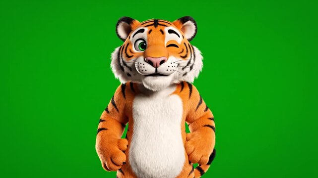 Big Friendly Tiger Cartoon Character
