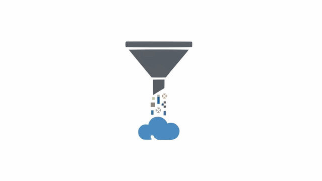 Funnel with Water Pouring into Cloud.