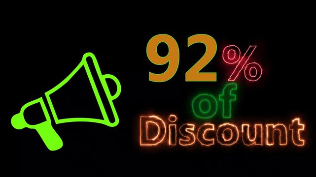 92 percent discount promotion announcement motion