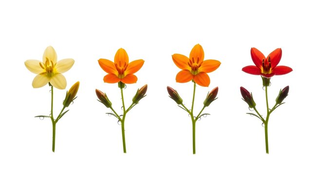 Colorful Collection of Sparaxis Flowers Displaying Petals in Various Stages of Bloom