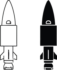 Obraz premium Rocket Ship Icons
