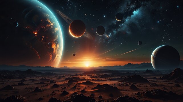 planet in space