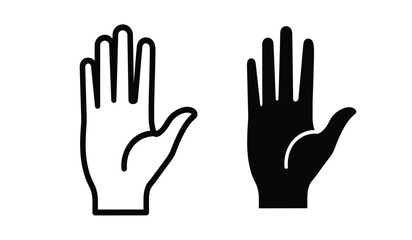 Obraz premium Two hands with palms facing outward in black and white