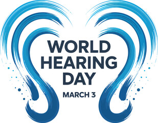 Obraz premium World Hearing Day Blue Heart