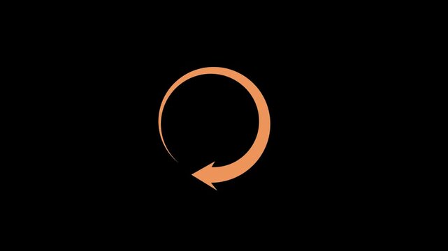 48 hours icon animation, circular arrow with 48 hours text animation motion graphic.