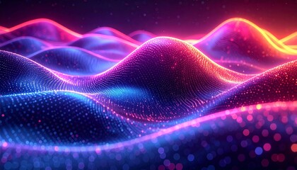 Fototapeta premium Glowing purple spiral motion of fractal energy and bright plasma stars creates a futuristic science art illustration on a dark space backdrop