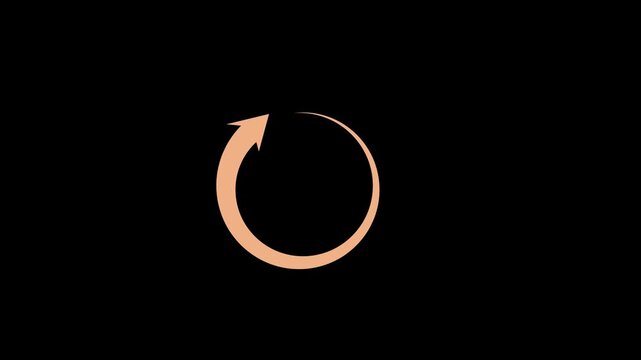 21 hours icon animation, circular arrow with 21 hours text animation motion graphic.