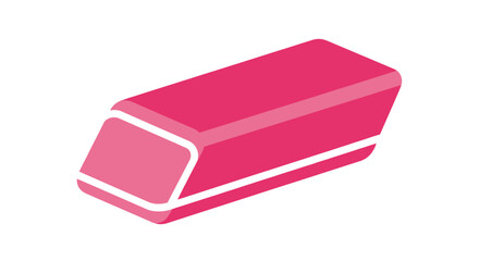 Pink eraser graphic illustrating education or conceptual mistakes correction