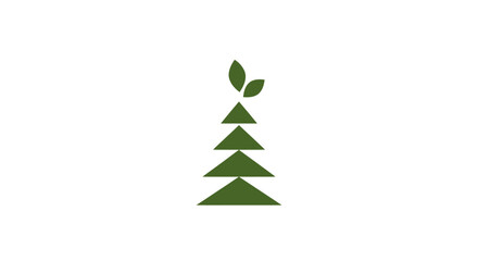 Geometric tree icon modern design for nature and environmental concepts