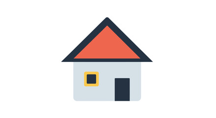 Simple house illustration vector design concept isolated on white