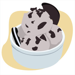 ice cream in a bowl

