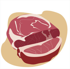 raw meat.Raw Meat Illustration Vector.
