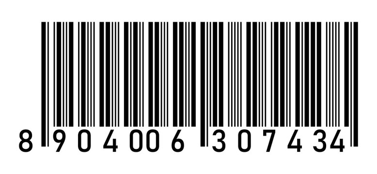 Barcode label isolated on white background