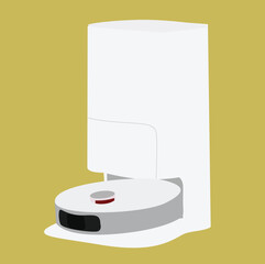 floor sweeping robot. Robot vacuum cleaner for cleaning the room, 
