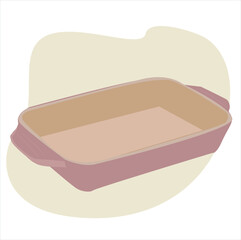 tray.plastic tray icon cartoon vector. Food menu pot.

