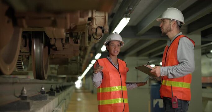 Locomotive engineers maintain emission control on train railways, identifying oil and fuel leaks and inspecting, testing, and repairing malfunctioning engines for optimal efficiency.
