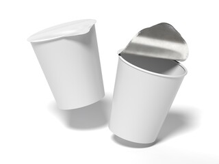 Ramen or Noodle Cup 3D Render Isolated White for Mockup 3