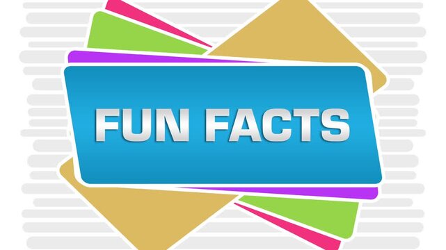 Fun Facts Blue Colorful Rounded Rectangles Rotating Text 