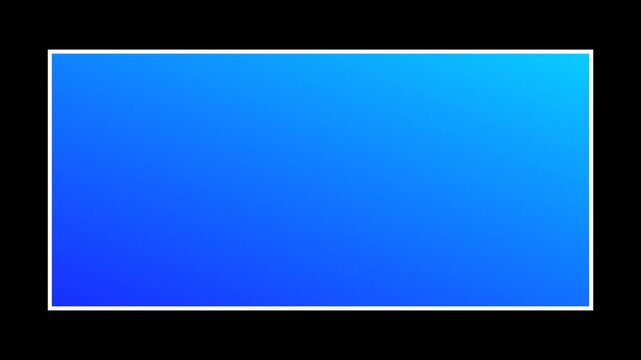 Blue gradient rectangle shape element animation with white outline