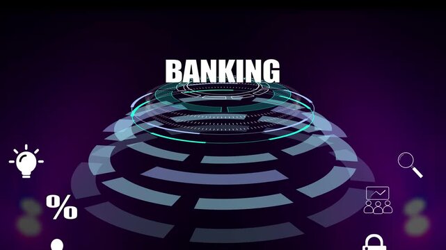 Banking - Financial Service and Digital Payment. Secure transaction tool. Modern technology, investment, and global monetary system concept background.